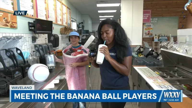 WXXV News 25's Asia Ellis live at Tropical Smoothie Cafe ahead of Banana Ball
