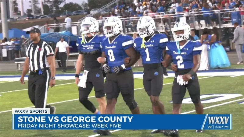 Stone wins on new Tomcat football field against George County 34-21