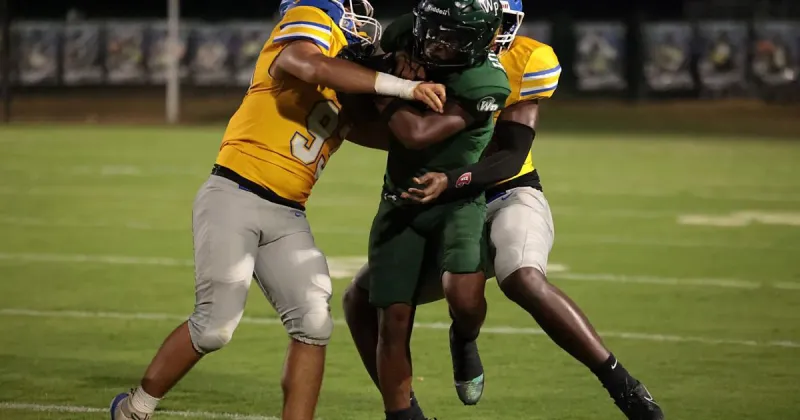 Golden Wave run past Green Wave on the road
