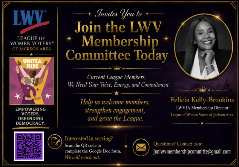 Felicia Kelly-Brookins Appointed Local Membership Director for League of Women Voters of Jackson Area