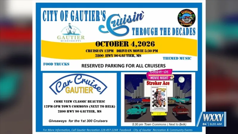City of Gautier hosting Cruisin' through the Decades