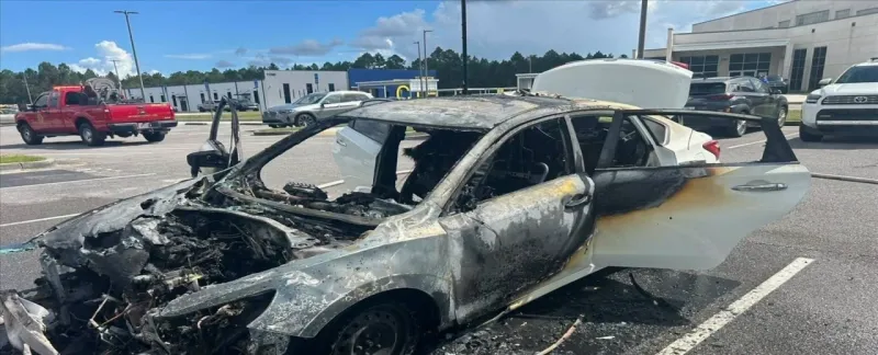 Fire crews respond to vehicle fire at St. Martin High School Wednesday