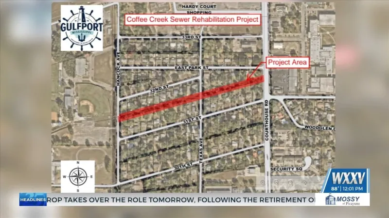 Coffee Creek drainage project begins Monday in Gulfport