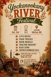 Yockanookany River Festival set for Saturday in McCool