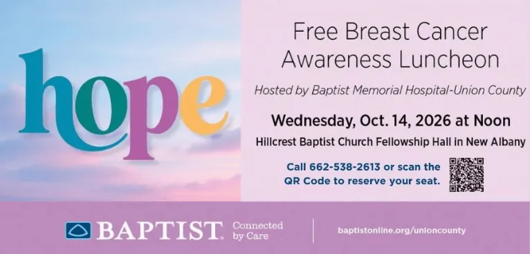 Baptist Union County to Host Free Luncheon to Heighten Breast Cancer Awareness