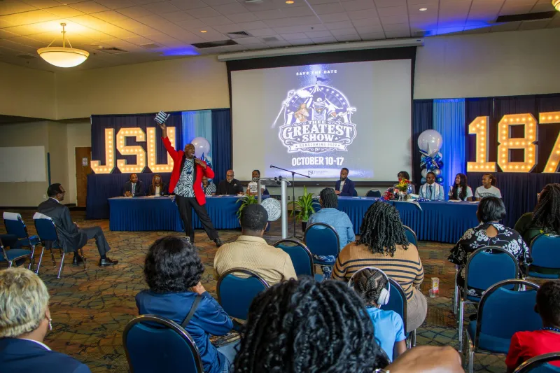 GALLERY -- Jackson State University officially announced its 2026 Homecoming Celebration, "The Greatest Show," during a media briefing