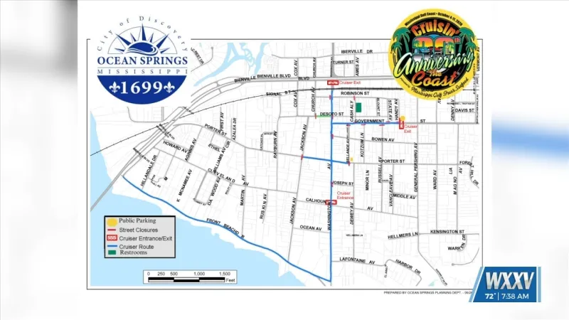 City of Ocean Springs reminds residents of Cruisin' the Coast road closures
