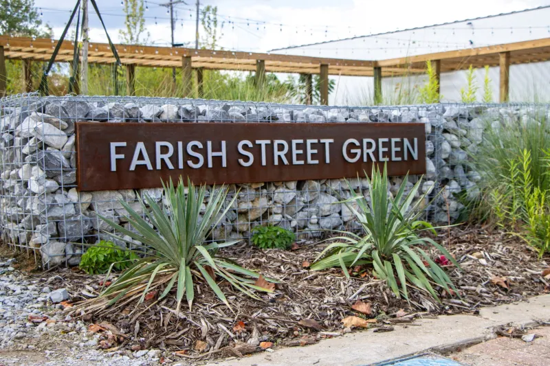GALLERY -- Farish Street Green opened in Jackson's historic Farish Street district, transforming three vacant lots between Amite Street and J.R. Meredith Drive...