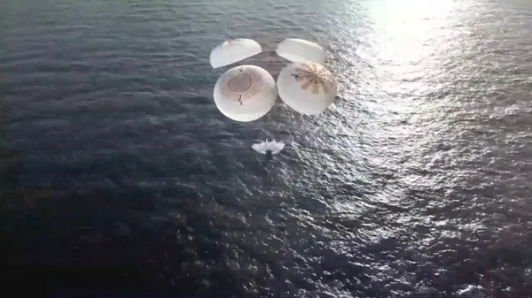 Four astronauts return to Earth after eight months in space