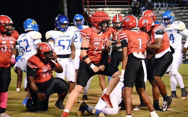Trojans can't overcome mistakes in region opener vs. Tylertown