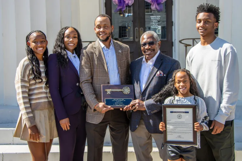 GALLERY -- Former NBA player and Jackson native Monta Ellis was honored at Jackson City Hall, as Mayor John Horhn presented him with a key to the city and proclaimed...