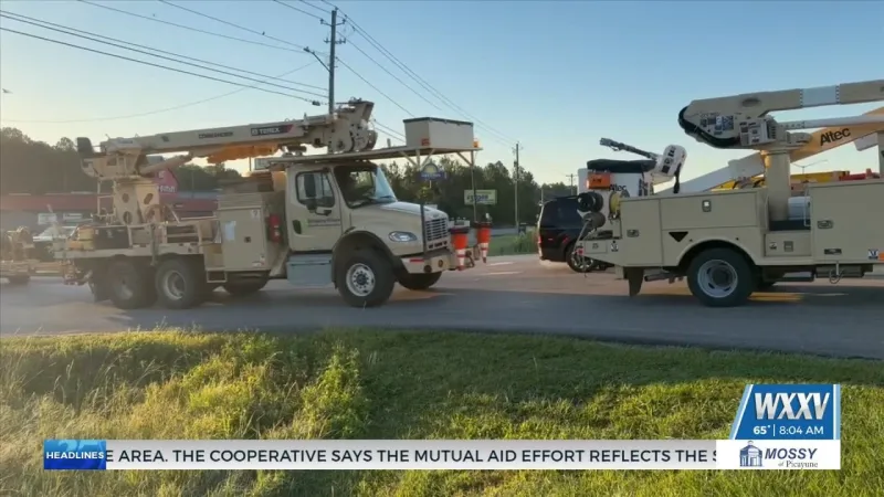 Singing River Electric crews deployed to help restore power following Hurricane Isaias