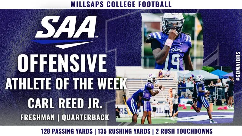Carl Reed Jr. Collects SAA Football Offensive Athlete of the Week Honors