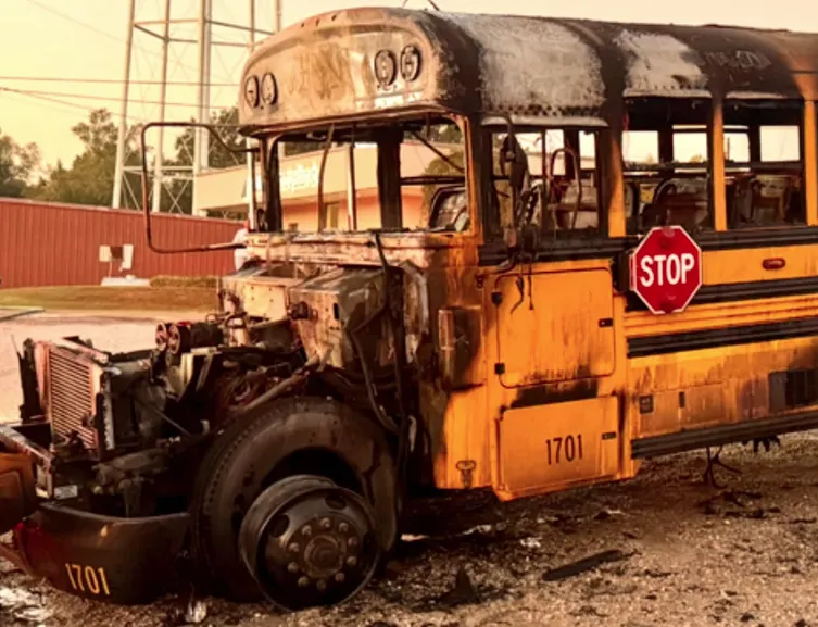 No injuries reported after Calhoun County school bus caught on fire