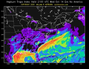 Tropospheric Conditions Affect UHF & VHF Signals Across the Coast