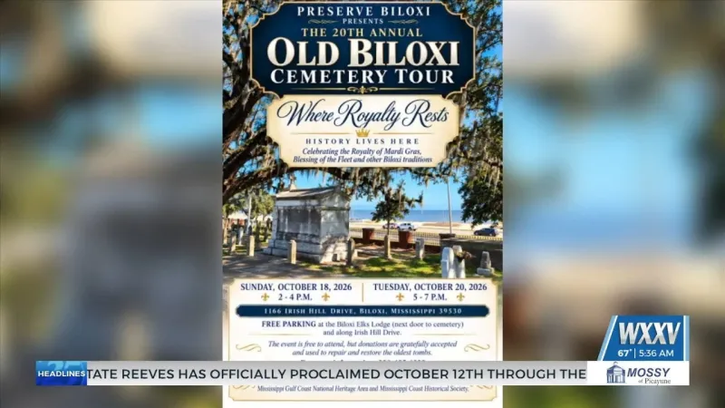 20th annual Old Biloxi Cemetery Tour returns