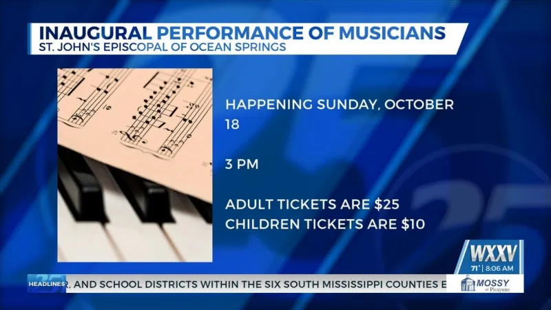 St. John's Episcopal of Ocean Springs hosting musical performance