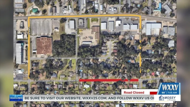 Road closure on Demaret Drive scheduled in Gulfport