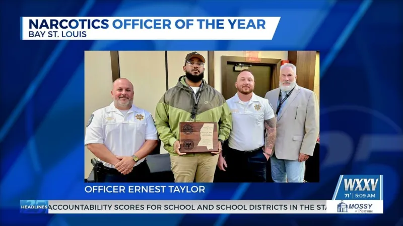 Bay St. Louis officer named Narcotics Officer of the Year