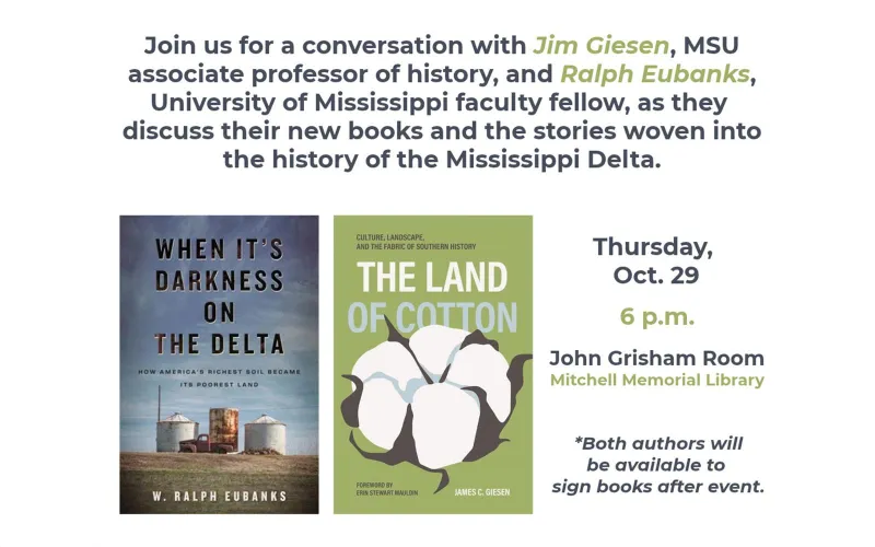 MSU Institute for the Humanities fall events continue this month with history, stories shaping the South