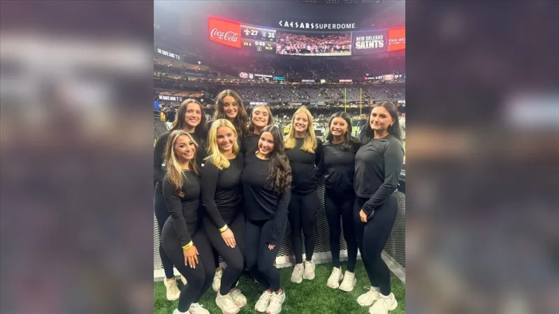 MGCCC Perkettes perform at Superdome during Saints game