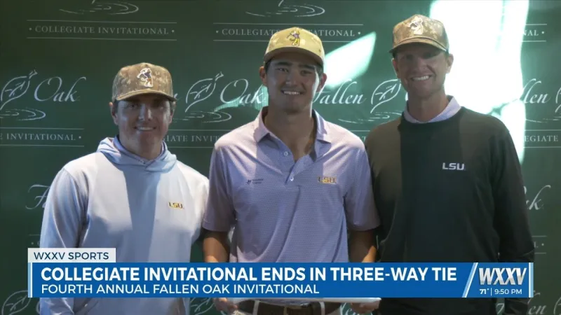 Fallen Oak Collegiate Invitational splits three ways, LSU's Dan Hayes wins individual title