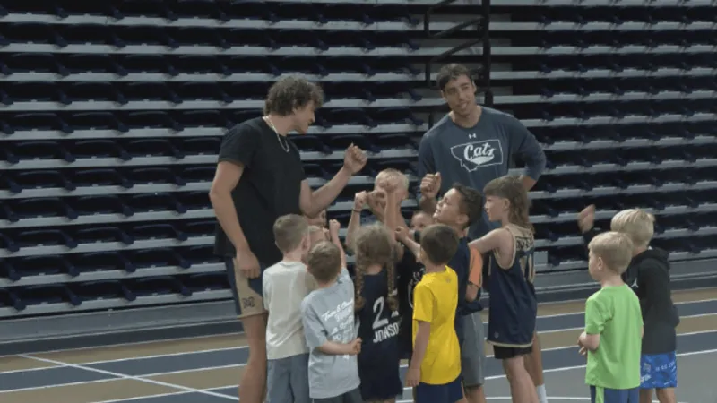 Bobcat men's basketball gives back at summer camp