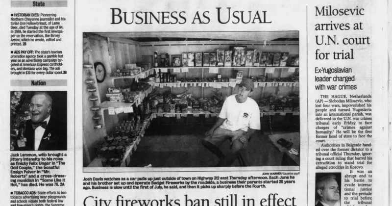 On this day 50, 25 years ago: No impact statement on coal leases, fireworks ban up in the air