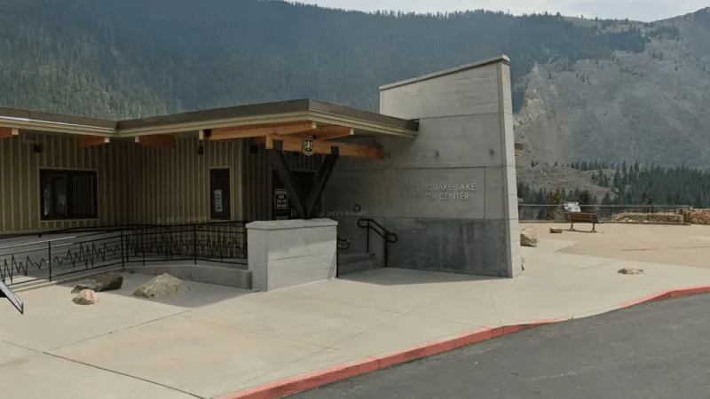 Earthquake Lake Visitor Center, US-287 closed due to rockfall