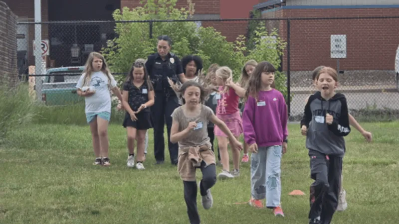 Police officer runs with campers after harassment scare at camp