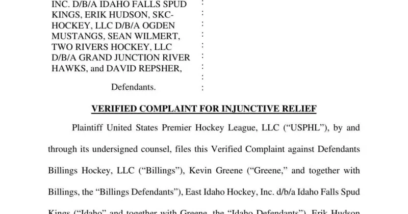USPHL lawsuit