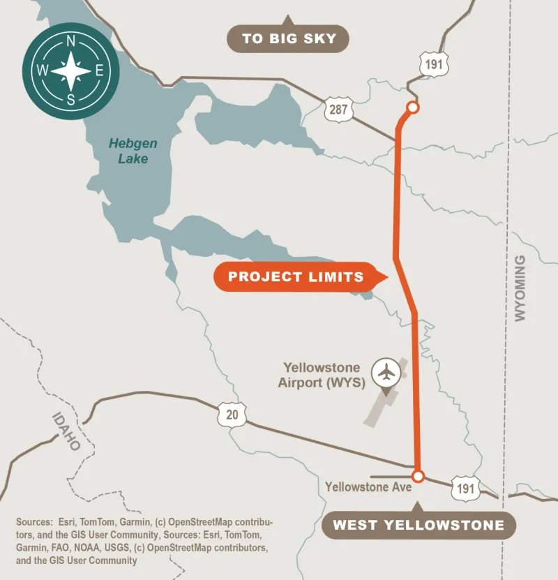 MDT to begin U.S. 191 construction near West Yellowstone in mid-July