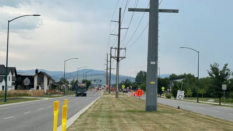 Road construction project underway at Oak & Ferguson in Bozeman