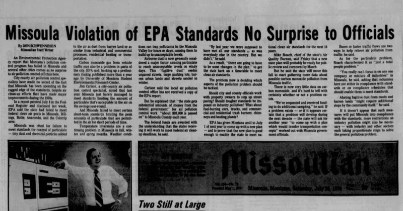 On this day 50, 25 years ago: Missoula fails to meet EPA standards, warm rivers cause fishing restrictions
