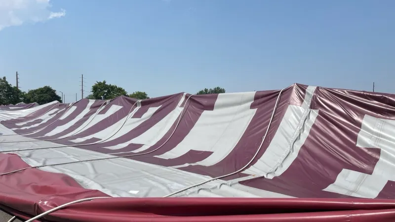 UM practice dome remains deflated; officials say storm not to blame