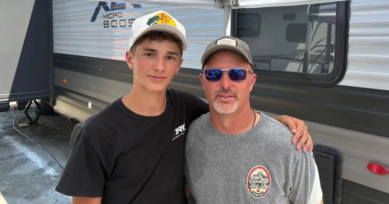 Billings' Ed and Keaton Taylor share a love of motorcycle hill climbing