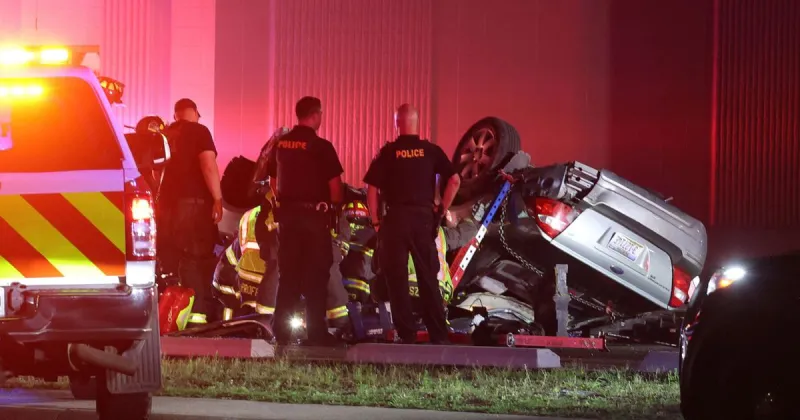 Photo: Firefighters extricate crash victim in Billings Heights