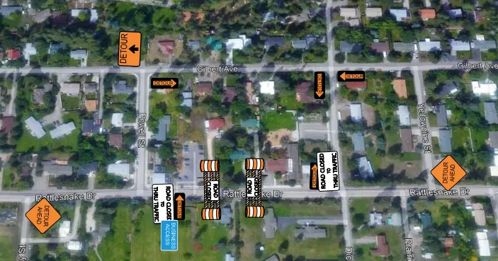 Portion of Missoula's Rattlesnake Drive to close next week, detour planned