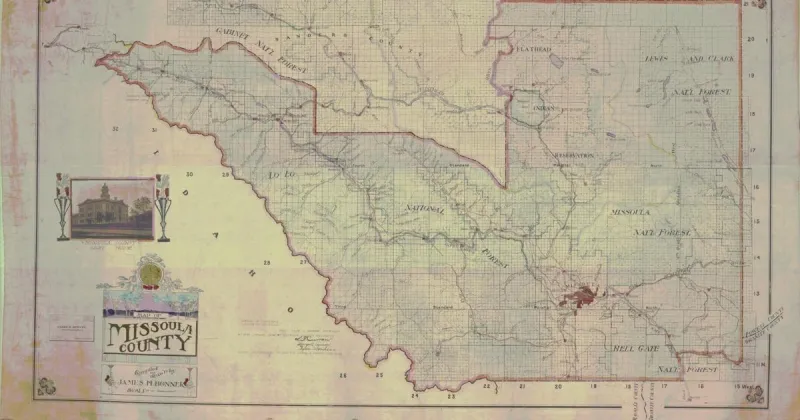 Missoula County map 1910