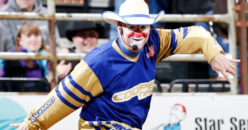 Rodeo funnyman Flint Rasmussen is back at some PRCA events