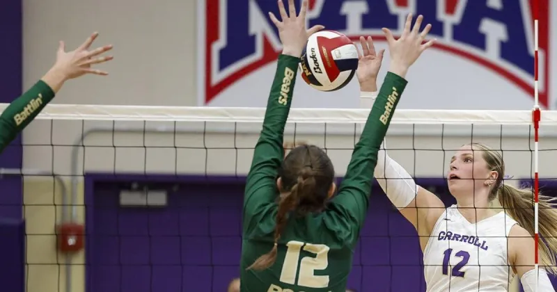 Carroll volleyball uses epic comeback in the first set to sweep Rocky Mountain College