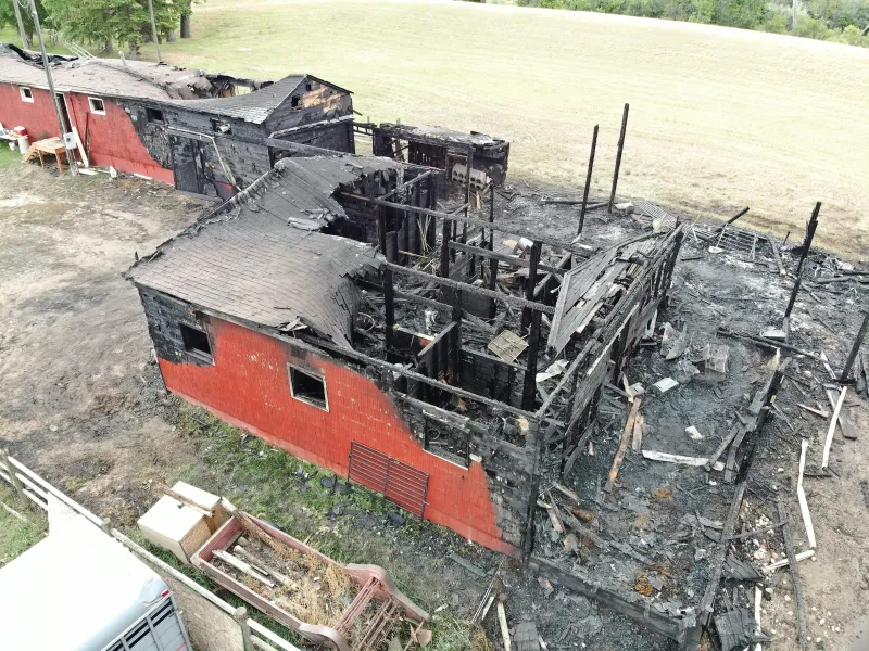 GFFR responds to barn fire, deemed total loss, dogs and chickens killed