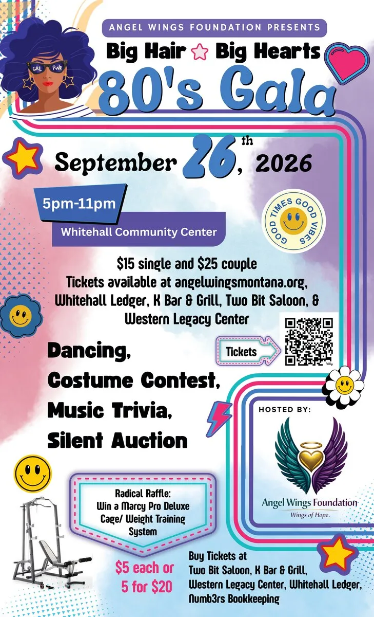 Get Tickets NOW for 80s Gala Big Hair, Big Hearts