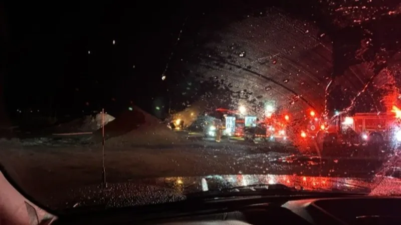 PHOTOS: Heavy equipment fire in West Riverside causes no injuries