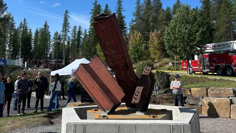 Whitefish unveils 9/11 memorial featuring steel beams from World Trade Center