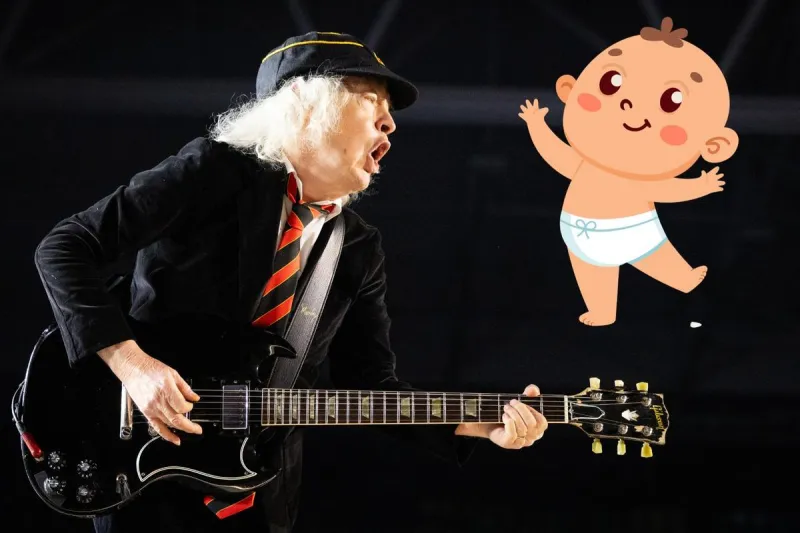 Watch Angus Young Sign Baby at Toronto Pop Up