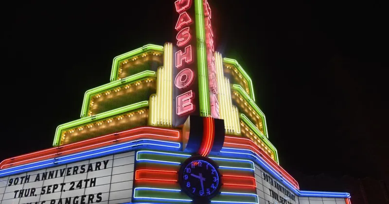 Washoe Theatre's neon-renewed marquee a crowd pleaser in Anaconda
