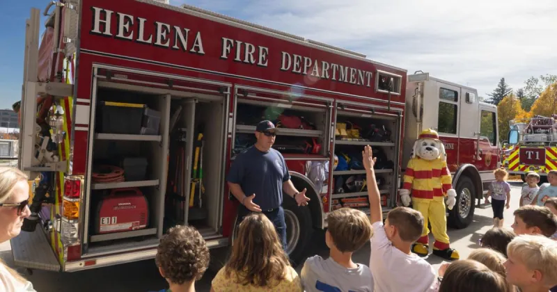 In the hot seat: Helena elementary students learn about fire safety from local firefighters
