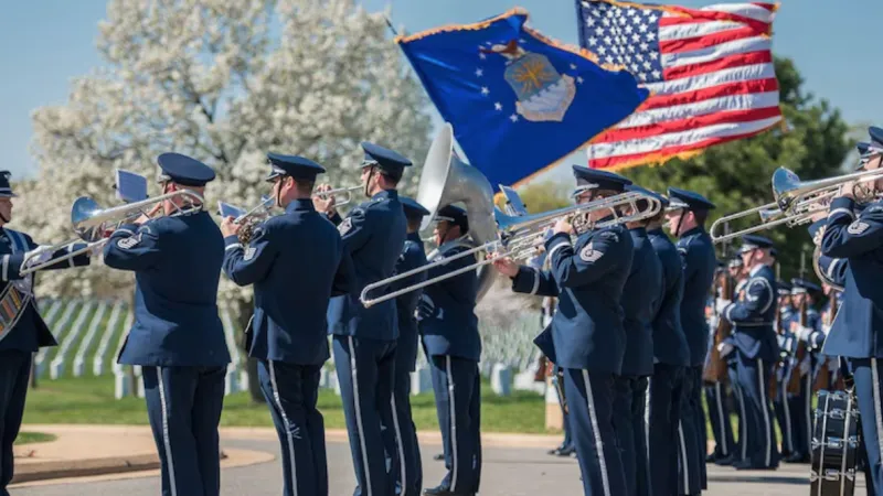 Band of servicemen perform back-to-back