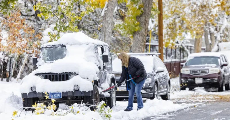 Storm dumps heavy, wet snow across central and southwest Montana